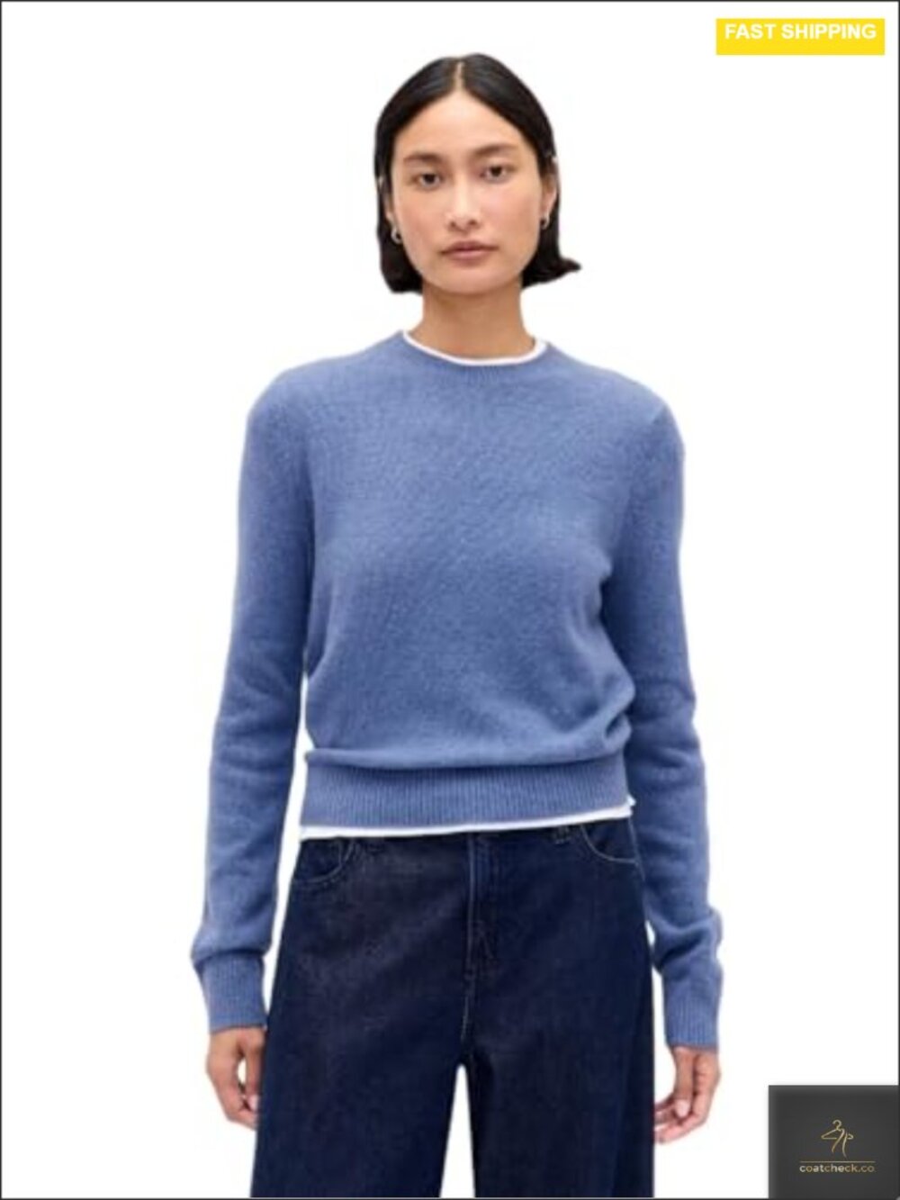 Cashsoft Crewneck Pullover Sweater - Machine Washable Cotton Blend